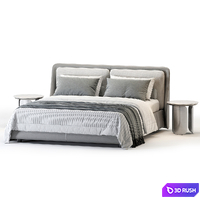 Ditreitalia Bend Bed 3D Model Vray, Corona