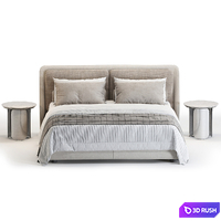 Ditreitalia Bend Bed 3D Model Vray, Corona
