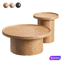 Allset Coffee Tables 3D Model Vray, Corona
