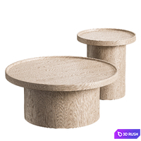 Allset Coffee Tables 3D Model Vray, Corona