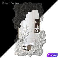 Wall Decor 040 - Stone Mirror 3D Model Vray, Corona