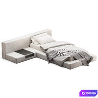 Tetris Half Bed by Bino Home 3D Model Corona