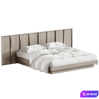 Double bed 01 3D Model Vray, Corona
