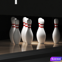 Bowling 001 3D Model Vray, Corona