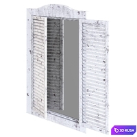 Ocean - White Window Mirror 3D Model Corona