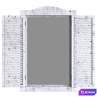 Ocean - White Window Mirror 3D Model Corona