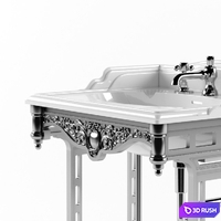 Podstole sink Burlington 3D Model Vray