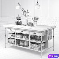 Kitchen decor set - Crate and barrel 3D Model Corona