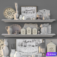Kitchen set 3 3D Model Vray, Corona