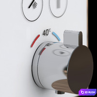 Hansgrohe ShowerSelect Thermostat 3D Model Vray
