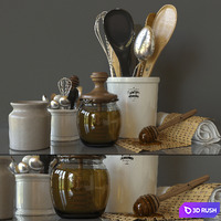 Decorative set 3D Model Corona