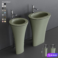 Ceramica Cielo Amedeo Freestanding Washbasin 3D Model Corona