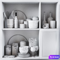 Kitchen Decorative set 026 3D Model Corona