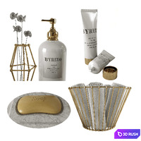 Bathroom accessories 3D Model Vray, Corona