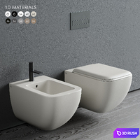 Ceramica Cielo Shui Comfort Wall-Hung WC 3D Model Vray, Corona