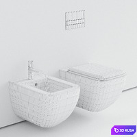 Ceramica Cielo Shui Comfort Wall-Hung WC 3D Model Vray, Corona