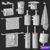 CISAL Xion bath accessories 3D Model Vray