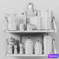 Kitchen Decorative set 053 3D Model Corona