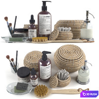 Decor bath set 3D Model Vray, Corona