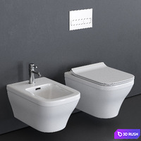 Noken Forma Wall-Hung WC 3D Model Vray, Corona
