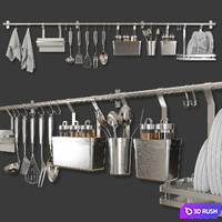 Kitchen tools 3D Model Vray