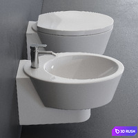 Scarabeo Ceramiche Wish Wall-Hung WC 3D Model Vray, Corona
