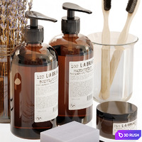 LA Bruket decor set for bathroom with lavender 3D Model Vray, Corona