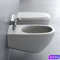 Ceramica Flaminia Spin Wall-Hung WC 3D Model Vray, Corona