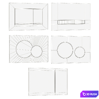Geberit sigma 3D Model Vray, Corona