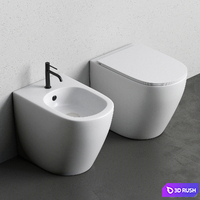 Toilet and Bidet PIN by Nic Design 3D Model Vray