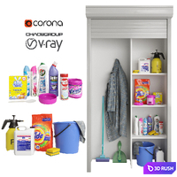 Household Cleaning Supplies Kit 01 3D Model