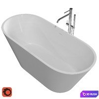 PAA Deco nudo bathtub 3D Model Corona