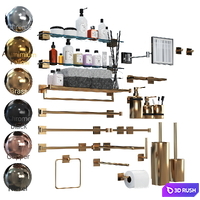 Bathrooom accessories set 01 3D Model Vray, Corona