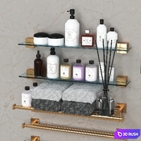 Bathrooom accessories set 01 3D Model Vray, Corona