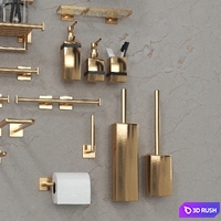 Bathrooom accessories set 01 3D Model Vray, Corona