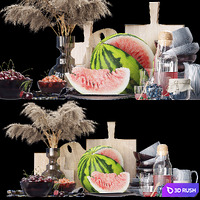 Decorative set for the kitchen 3 3D Model Vray, Corona
