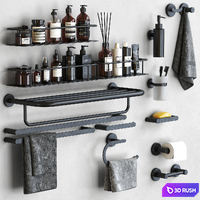 General Hotel bathroom accessories 3 3D Model Vray, Corona