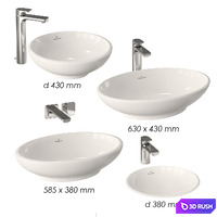 Villeroy &amp; Boch - Loop &amp; Friends Sink 3D Model Vray, Corona