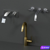 Stone washbasin 3D Model Vray, Corona