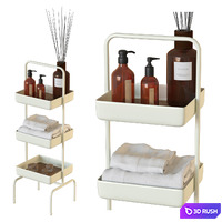 Metal and Wood Storage Unit Zara Home 3D Model Corona