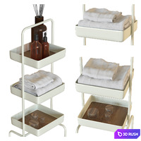 Metal and Wood Storage Unit Zara Home 3D Model Corona