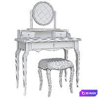 Dressing table Sienna Mirror casa Tocador pequeno 3D Model Vray
