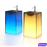 Antonio Lupi sink "ASTRO", mixer tap "BIKAPPA" 3D Model Corona