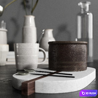 Kitchen Decor 04 3D Model Corona