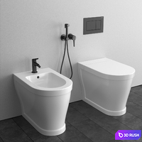 Cielo Opera Back to wall WC / Bidet 3D Model Vray, Corona