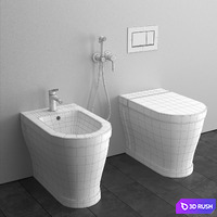 Cielo Opera Back to wall WC / Bidet 3D Model Vray, Corona