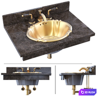 Sherle Wagner faucet and sink 3D Model
