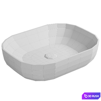 Countertop washbasin BelBagno BB1302 3D Model Corona