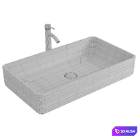 Countertop washbasin BelBagno BB1408 3D Model Corona