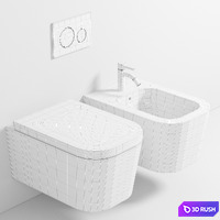 Galassia Meg11 Pro Wall Hung Wc 3D Model Corona